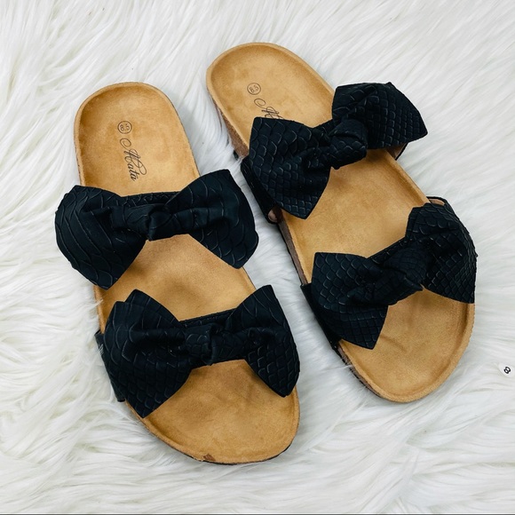 Black snake bow sandal - Picture 6 of 8